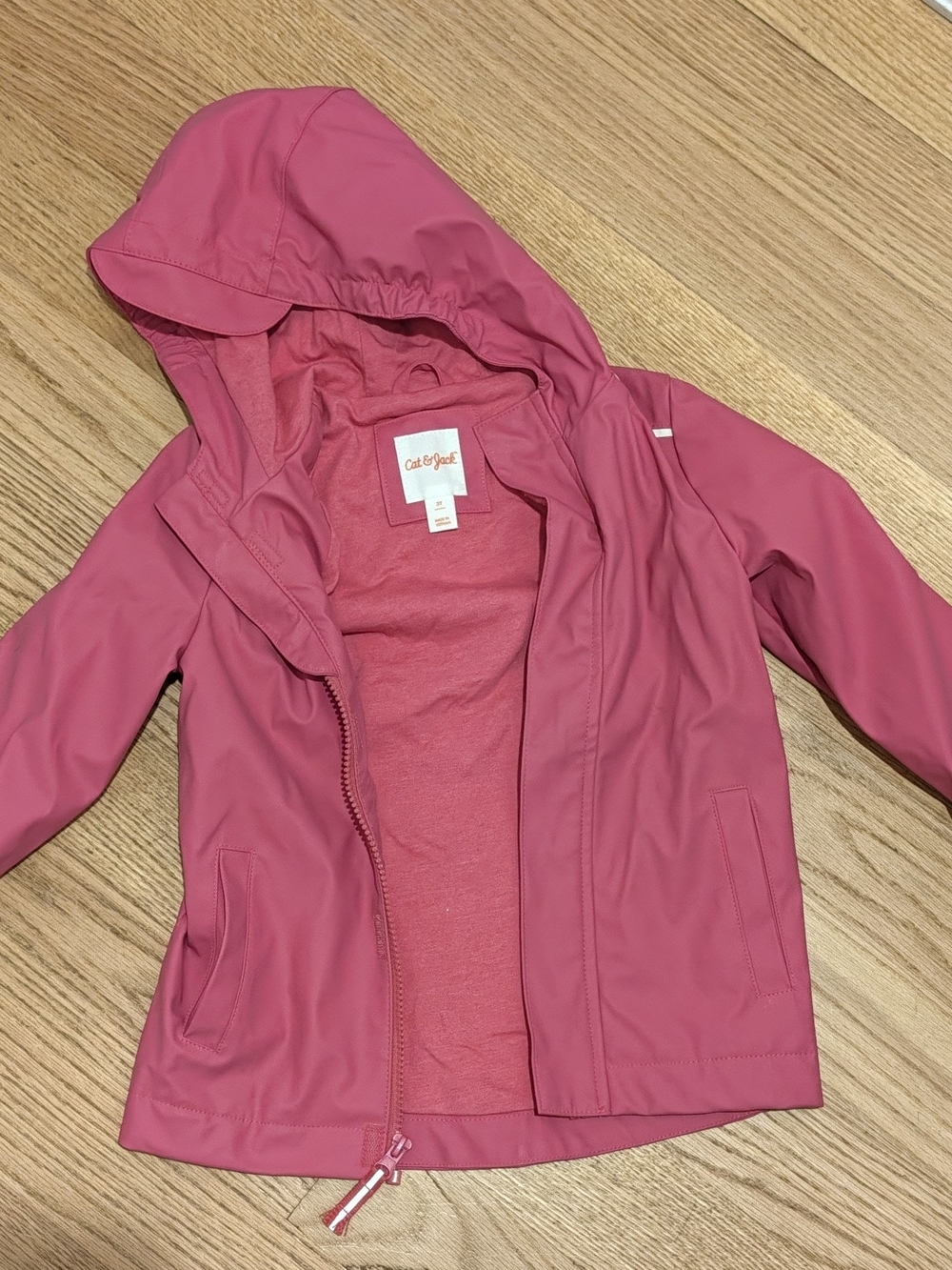 Cat & Jack Hot Pink Hooded Raincoat